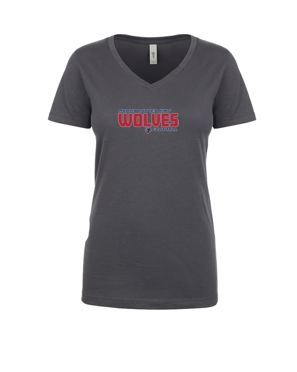 MLK HS Football Bold - Womens V-Neck