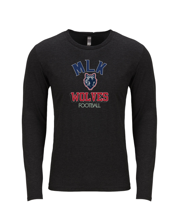 MLK HS Football Shadow - Tri Blend Long Sleeve