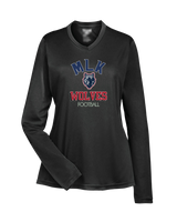 MLK HS Football Shadow - Womens Performance Long Sleeve