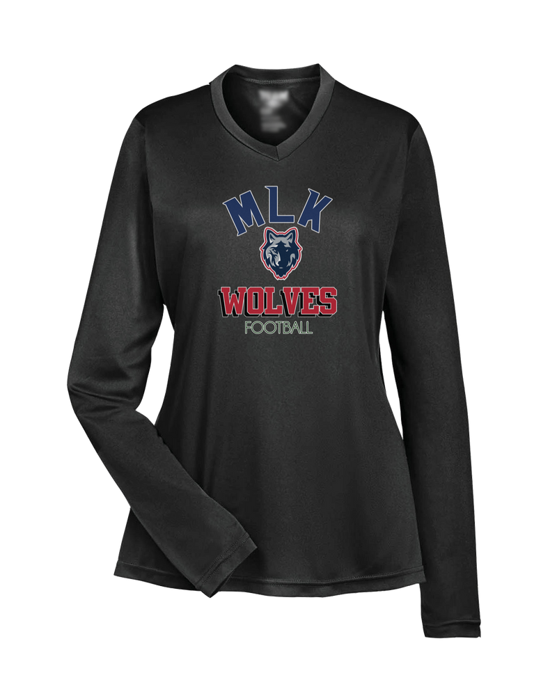 MLK HS Football Shadow - Womens Performance Long Sleeve