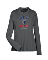 MLK HS Football Shadow - Womens Performance Long Sleeve