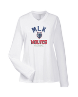 MLK HS Football Shadow - Womens Performance Long Sleeve