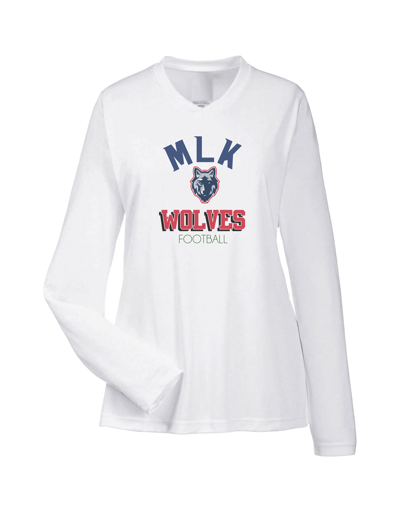 MLK HS Football Shadow - Womens Performance Long Sleeve