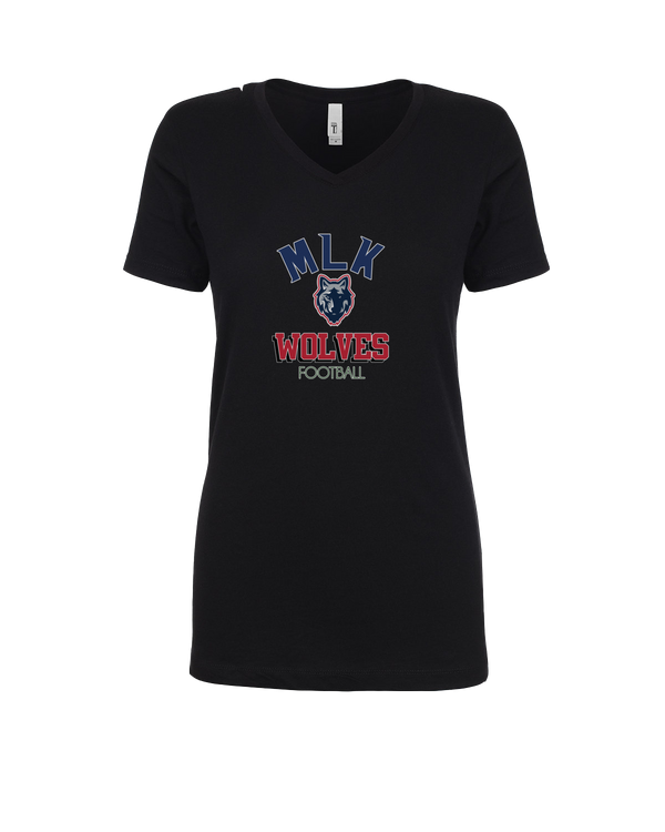 MLK HS Football Shadow - Womens V-Neck
