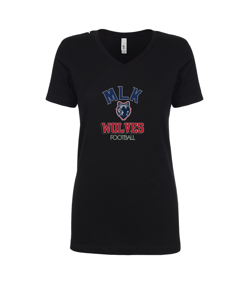 MLK HS Football Shadow - Womens V-Neck