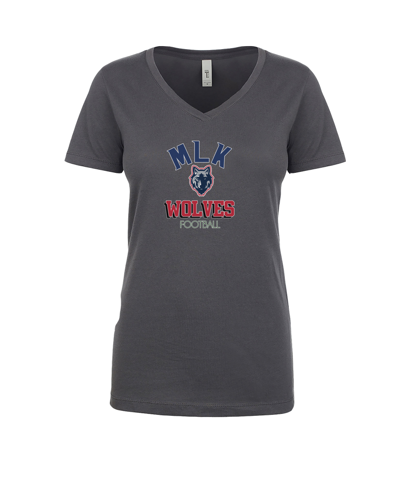 MLK HS Football Shadow - Womens V-Neck