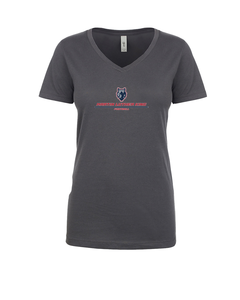 MLK HS Football Split - Womens V-Neck