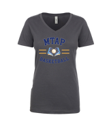 More Than Athletics Prep School Basketball MTAP Curve - Womens V-Neck