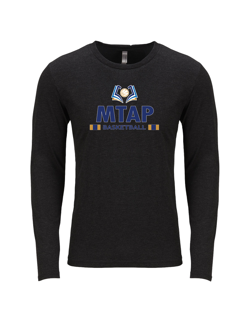 More Than Athletics Prep School Basketball MTAP Stacked - Tri Blend Long Sleeve