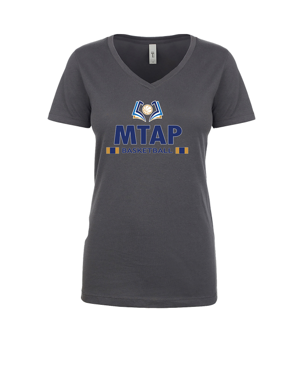 More Than Athletics Prep School Basketball MTAP Stacked - Womens V-Neck