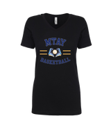 More Than Athletics Prep School Basketball MTAY Curve - Womens V-Neck
