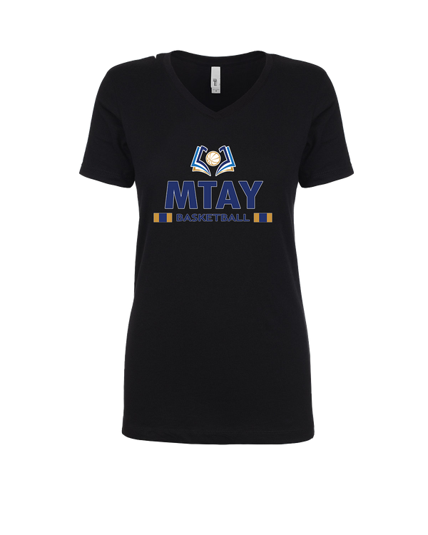 More Than Athletics Prep School Basketball MTAY Stacked - Womens V-Neck