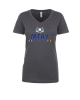 More Than Athletics Prep School Basketball MTAY Stacked - Womens V-Neck