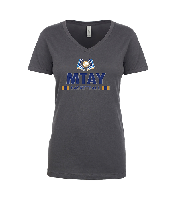 More Than Athletics Prep School Basketball MTAY Stacked - Womens V-Neck