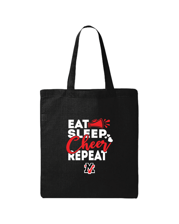 Murrieta Valley HS Eat Sleep Cheer - Tote Bag