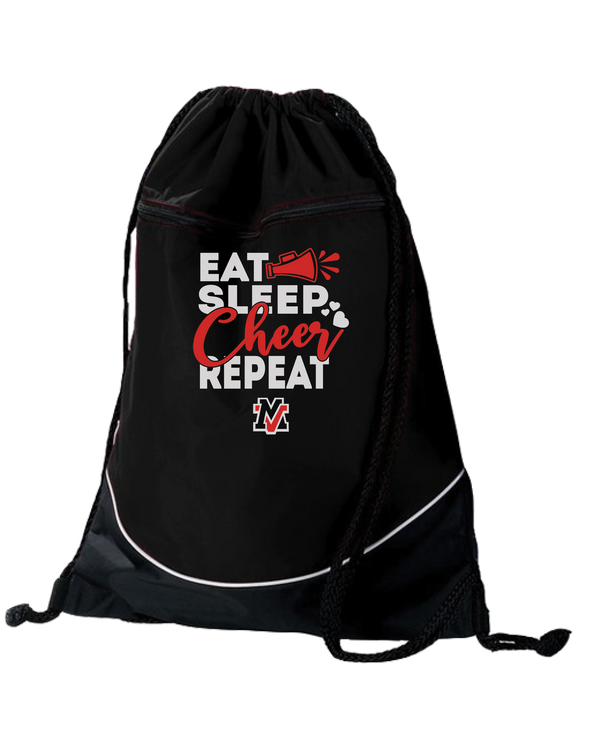 Murrieta Valley HS Eat Sleep Cheer - Drawstring Bag