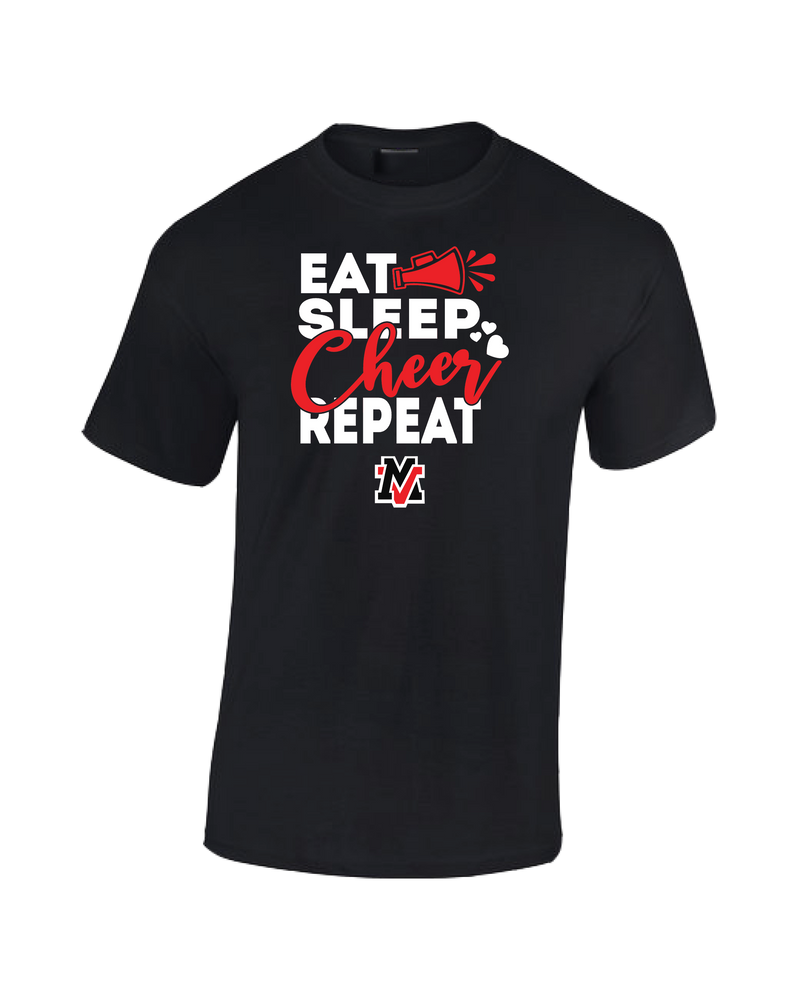 Murrieta Valley Eat Sleep Cheer - Cotton T-Shirt