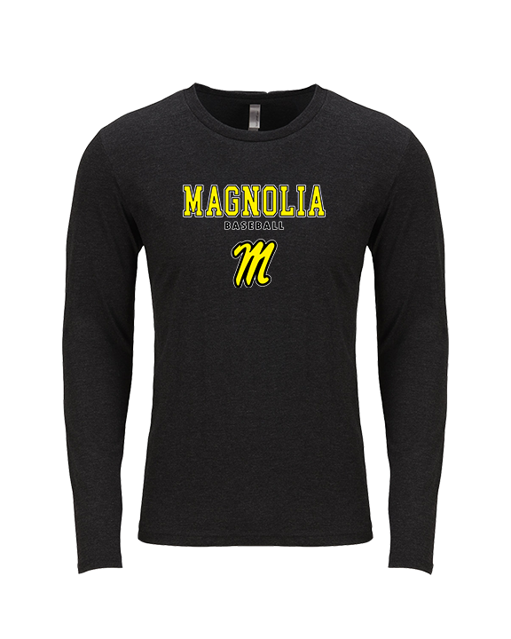 Magnolia HS Baseball Block - Tri-Blend Long Sleeve