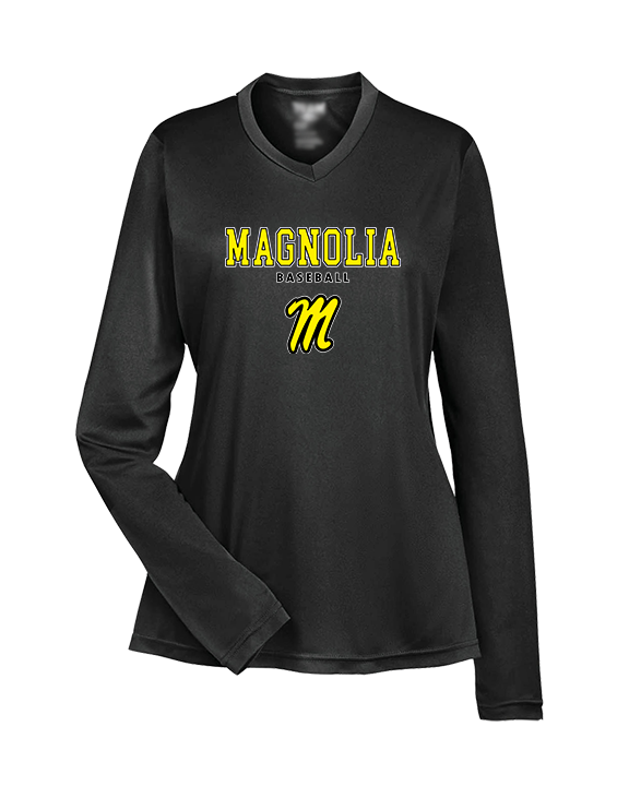 Magnolia HS Baseball Block - Womens Performance Longsleeve