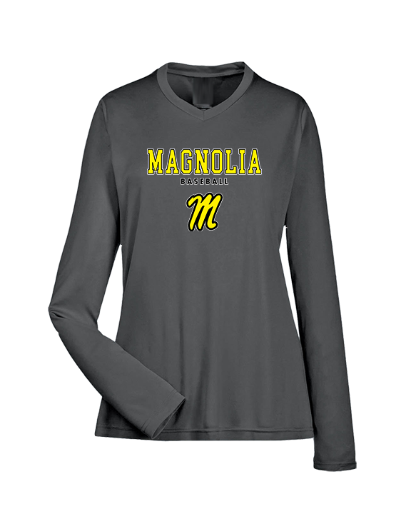 Magnolia HS Baseball Block - Womens Performance Longsleeve