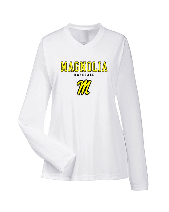Magnolia HS Baseball Block - Womens Performance Longsleeve