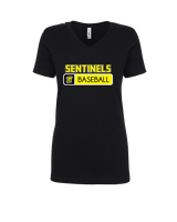 Magnolia HS Baseball Pennant - Womens Vneck