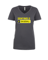 Magnolia HS Baseball Pennant - Womens Vneck