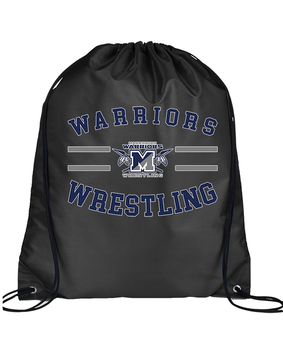 Manasquan HS Wrestling Curve - Drawstring Bag