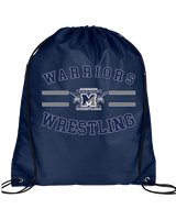 Manasquan HS Wrestling Curve - Drawstring Bag