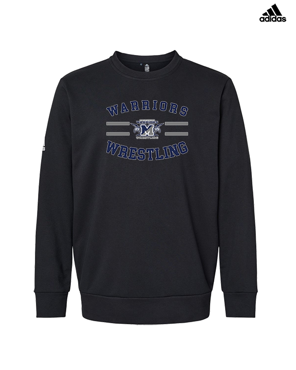 Manasquan HS Wrestling Curve - Mens Adidas Crewneck