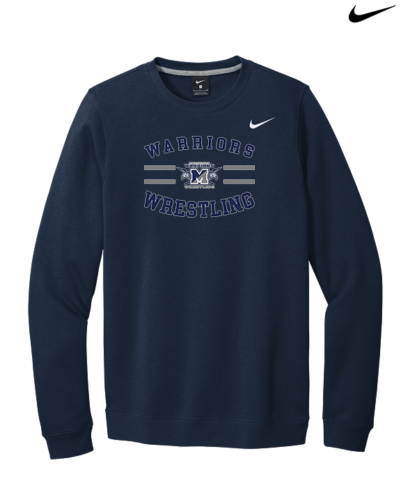 Manasquan HS Wrestling Curve - Mens Nike Crewneck