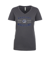 Manasquan HS Wrestling Curve - Womens V-Neck