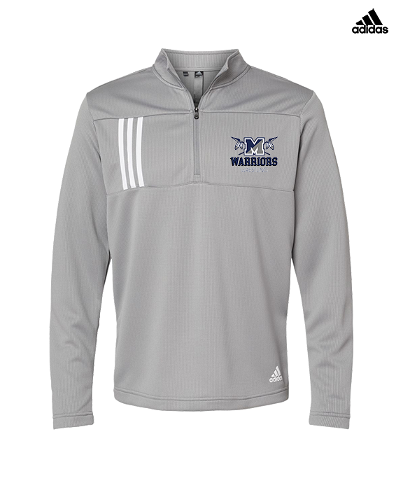 Manasquan HS Wrestling Shadow - Mens Adidas Quarter Zip