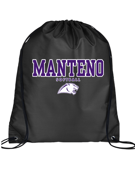 Manteno HS Softball Block - Drawstring Bag