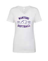 Manteno HS Softball Curve - Womens Vneck