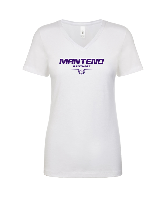 Manteno HS Softball Design - Womens Vneck