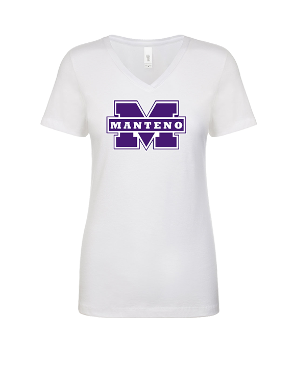 Manteno HS Softball Logo M - Womens Vneck