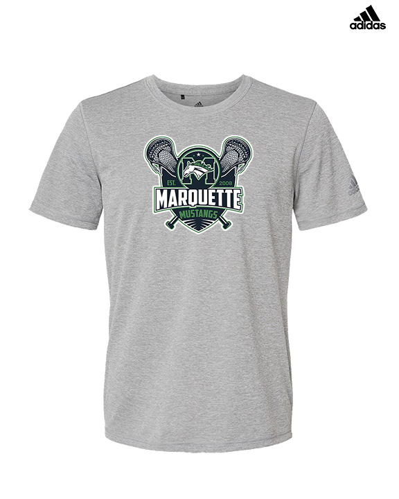 Marquette HS Boys Lacrosse Logo - Mens Adidas Performance Shirt