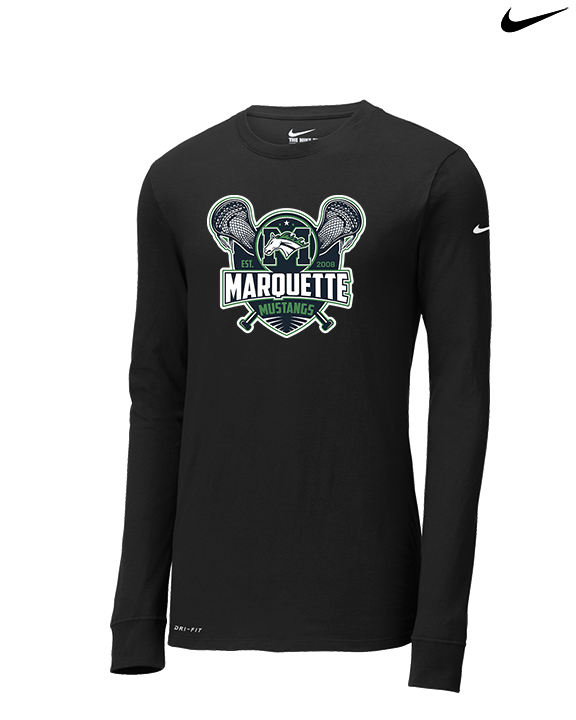 Marquette HS Boys Lacrosse Logo - Mens Nike Longsleeve