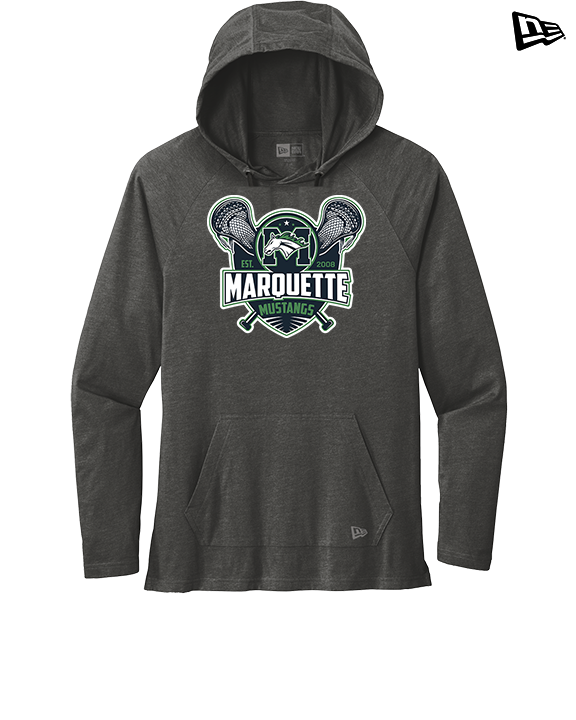 Marquette HS Boys Lacrosse Logo - New Era Tri-Blend Hoodie