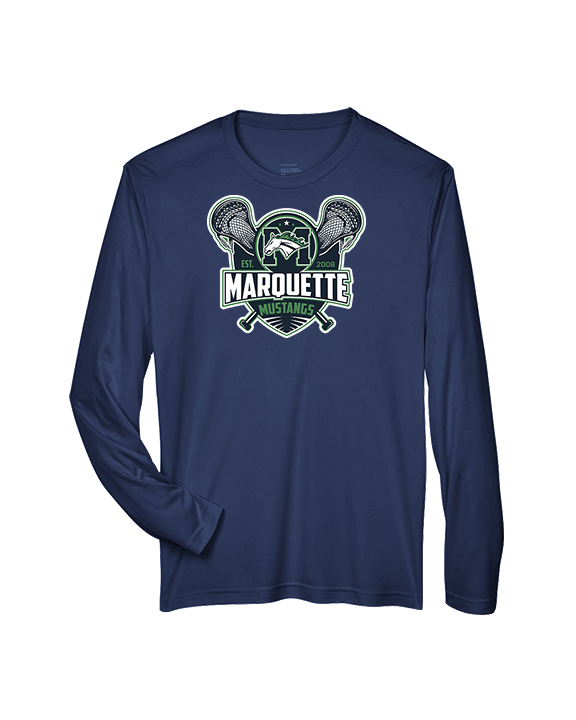 Marquette HS Boys Lacrosse Logo - Performance Longsleeve