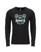 Marquette HS Boys Lacrosse Logo - Tri-Blend Long Sleeve