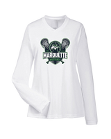 Marquette HS Boys Lacrosse Logo - Womens Performance Longsleeve