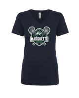 Marquette HS Boys Lacrosse Logo - Womens V-Neck