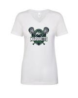 Marquette HS Boys Lacrosse Logo - Womens V-Neck