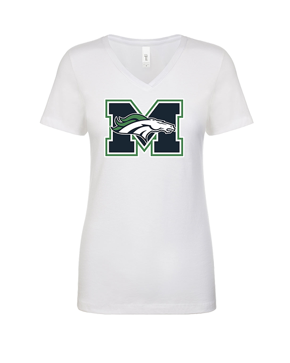 Marquette HS Boys Lacrosse Logo M - Womens Vneck