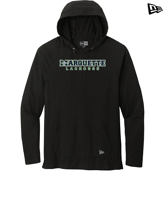 Marquette HS Boys Lacrosse Logo Sweatshirt - New Era Tri-Blend Hoodie