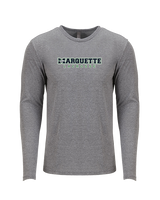 Marquette HS Boys Lacrosse Logo Sweatshirt - Tri-Blend Long Sleeve
