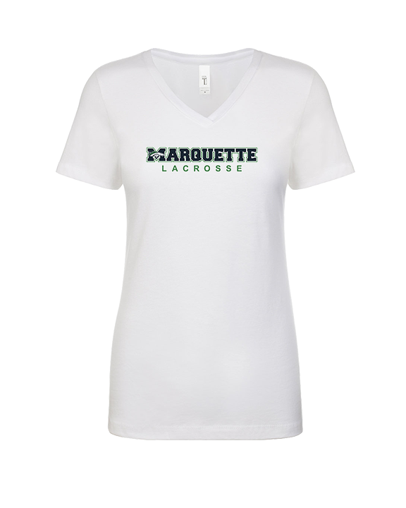 Marquette HS Boys Lacrosse Logo Sweatshirt - Womens Vneck