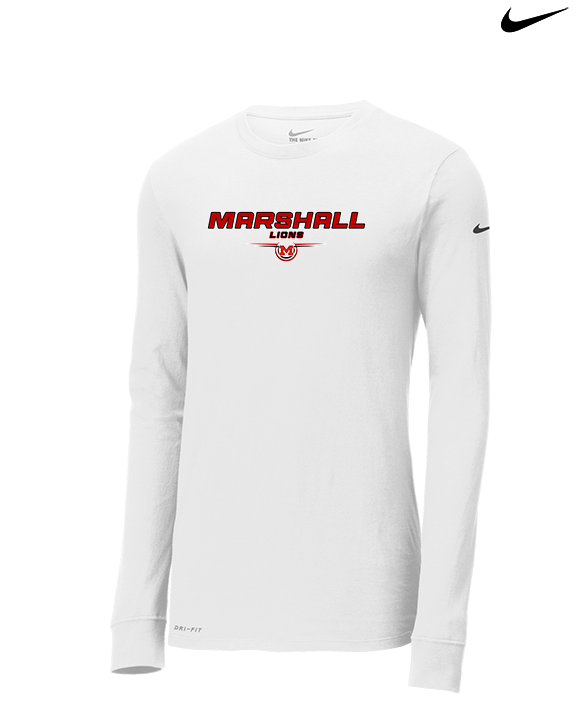 Marshall HS Baseball Design - Mens Nike Longsleeve